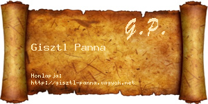 Gisztl Panna névjegykártya