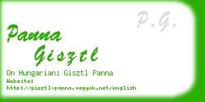 panna gisztl business card